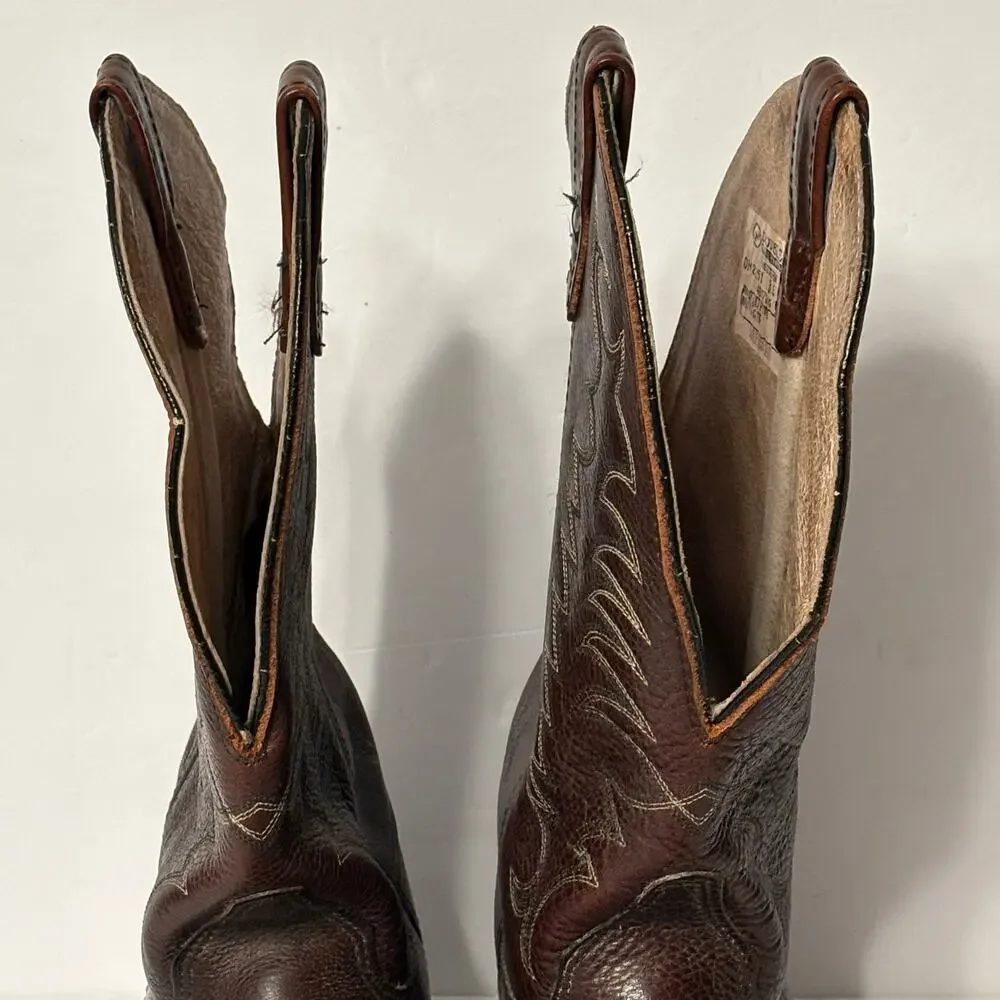 Double-H DH2251 Safety To Western Cowboy Boots 8.5 D Brown Leather